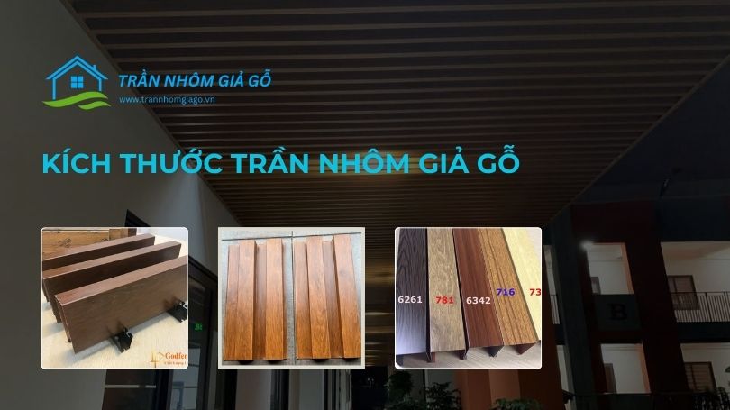 kích thước trần nhôm giả gỗ