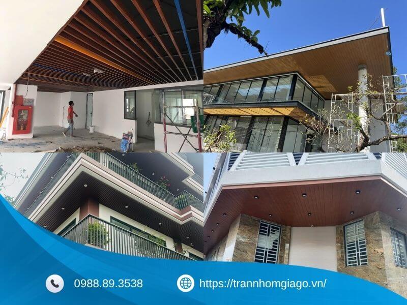 ứng dụng la phông nhôm giả gỗ