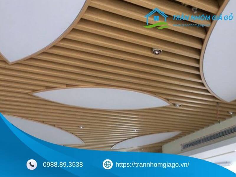 Màu trần nhôm giả gỗ sồi 