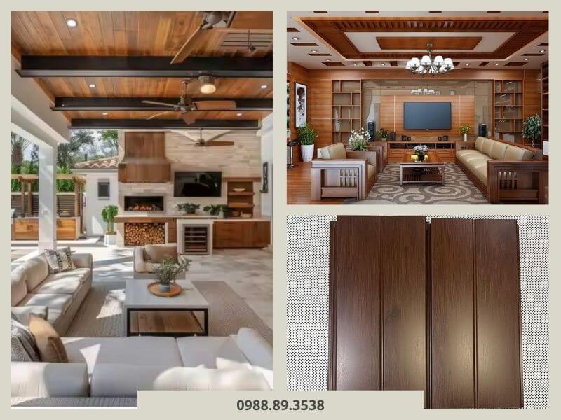 Trần nhà nhôm giả gỗ cho nội thất