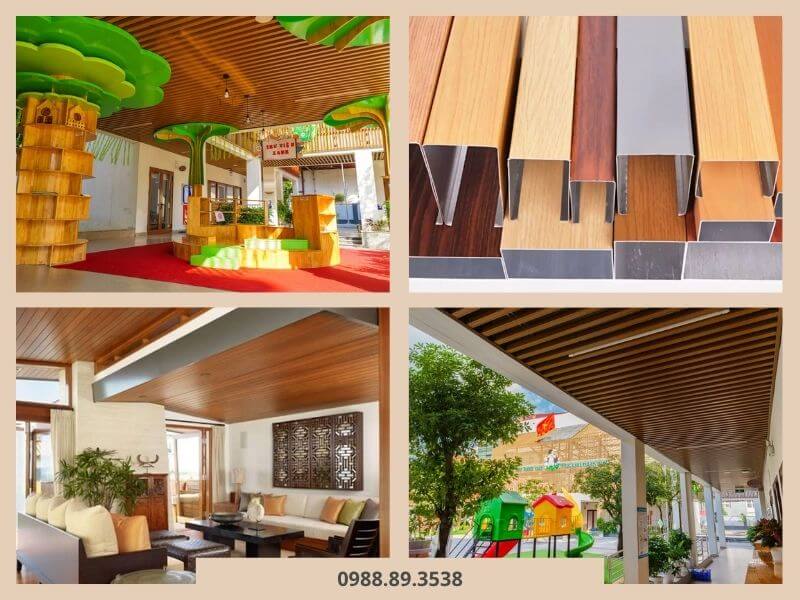 Trần nhà nhôm giả gỗ có nhiều ưu điểm vượt trội