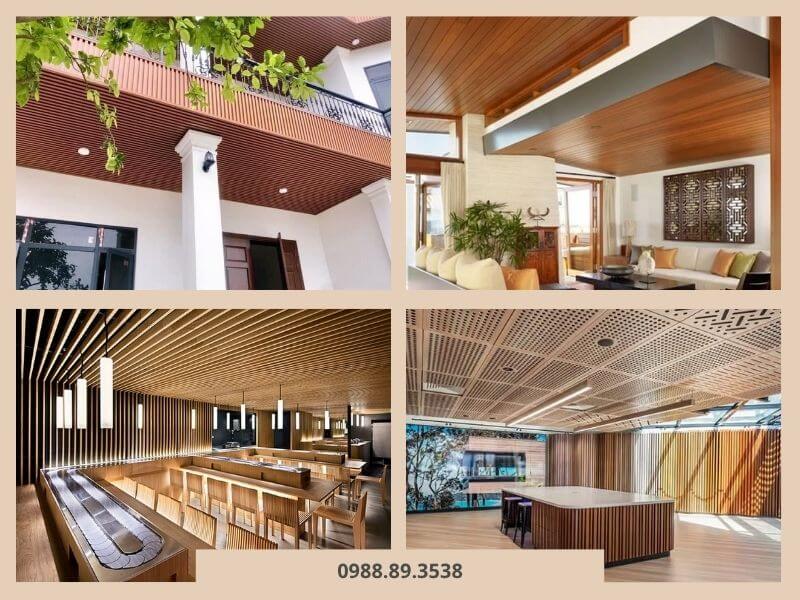 Trần nhôm giả vân gỗ tự nhiên