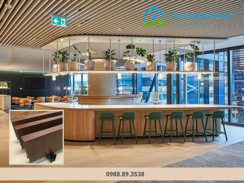 Trần thanh nhôm giả gỗ U-Shaped