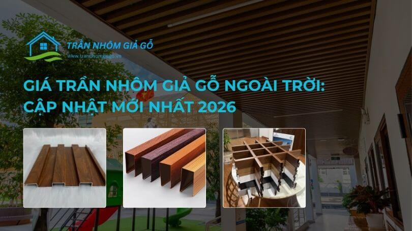 Giá trần nhôm giả gỗ ngoài trời