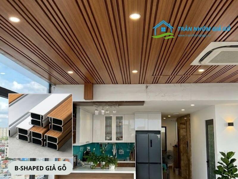 Hệ trần B-Shaped giả gỗ