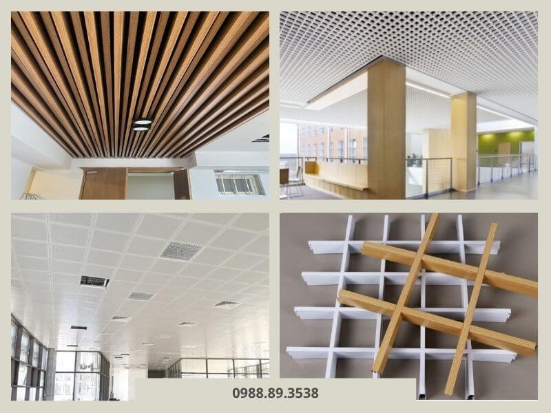 Hệ trần được lắp ghép từ các tấm/thanh nhôm