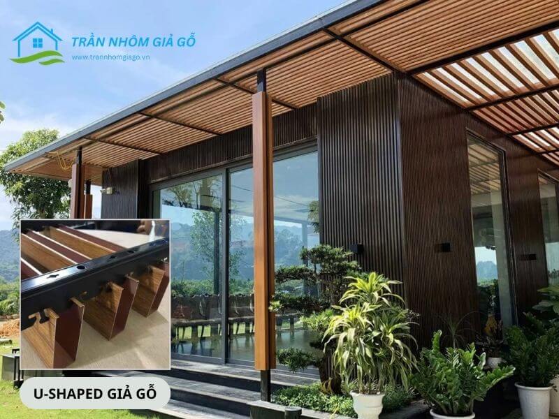 Hệ trần U-Shaped giả gỗ