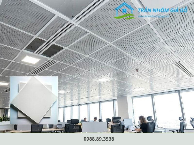 Tấm trần nhôm có lỗ giúp tiêu âm