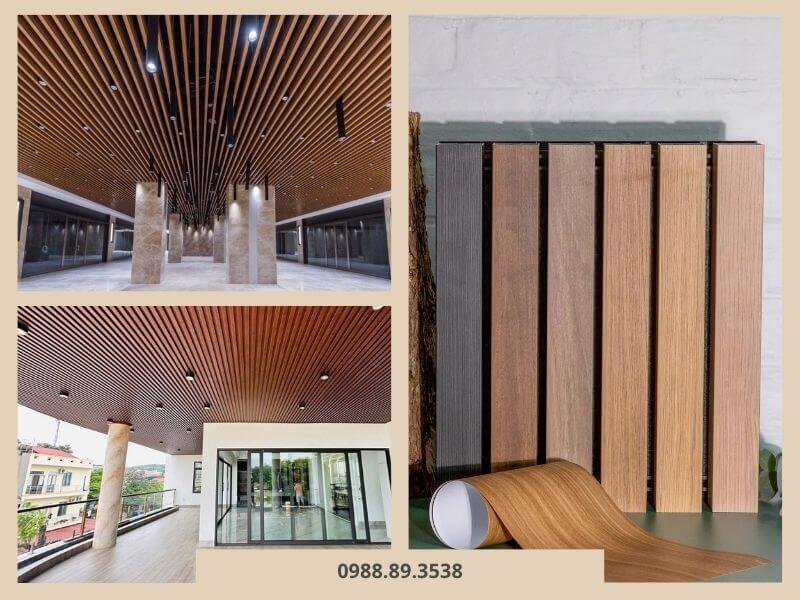 Thanh nhôm chạy dọc giúp tạo chiều sâu cho không gian