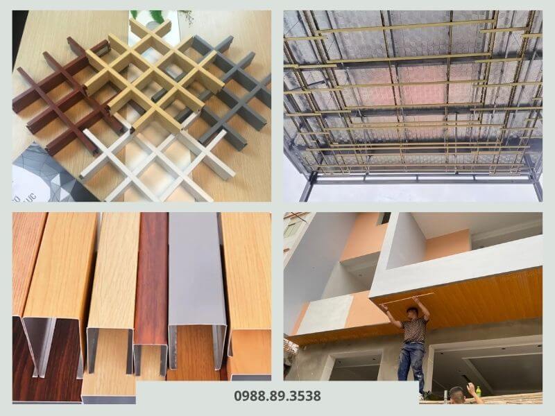 Thi công trọn gói trần nhôm vân gỗ cho không gian ngoài trời