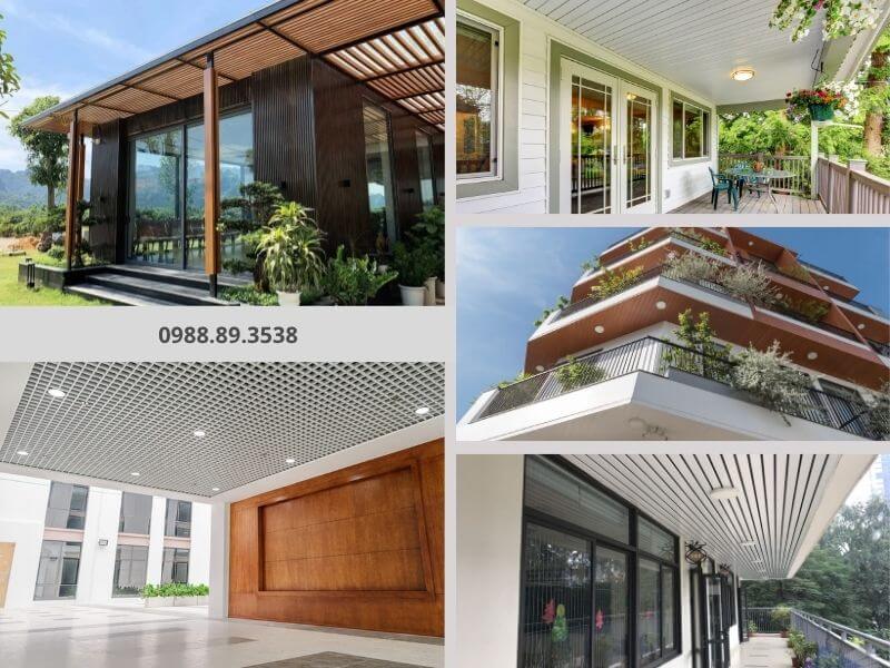 Trần lam nhôm dùng cho không gian ngoại thất