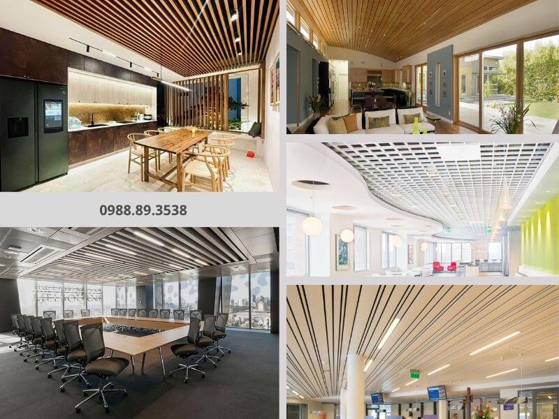 Trần lam nhôm dùng cho không gian nội thất