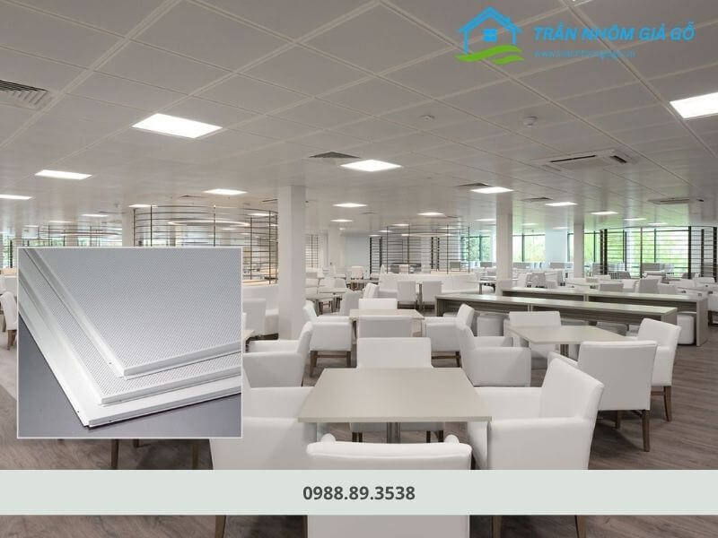 Trần nhôm Austrong lay-in 600x600 đục lỗ