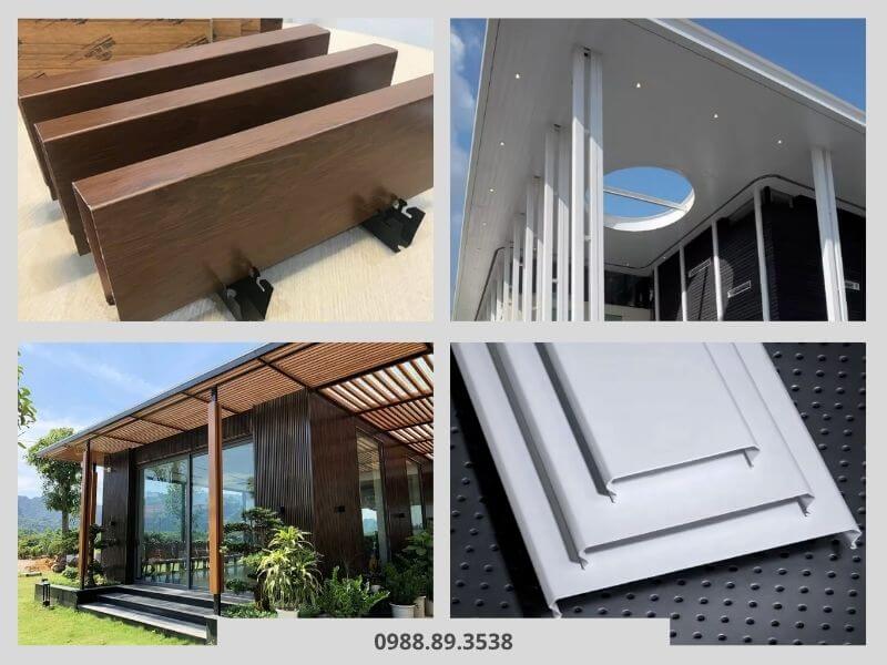 Trần nhôm dạng thanh thích hợp cho không gian ngoài trời