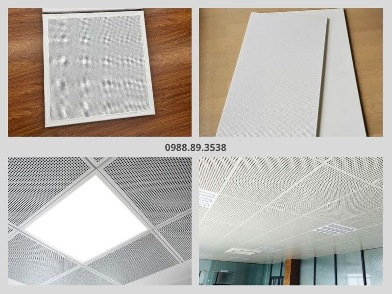 Trần nhôm đục lỗ tiêu âm trực tiếp
