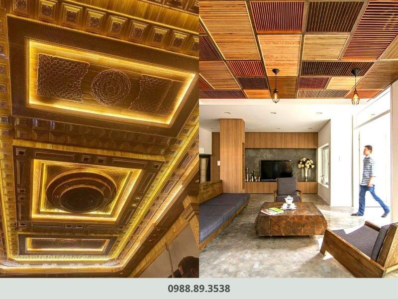 Trần nhôm vân gỗ so với trần gỗ tự nhiên