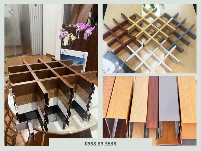 Trần nhôm vân gỗ với màu sắc đa dạng, tự nhiên