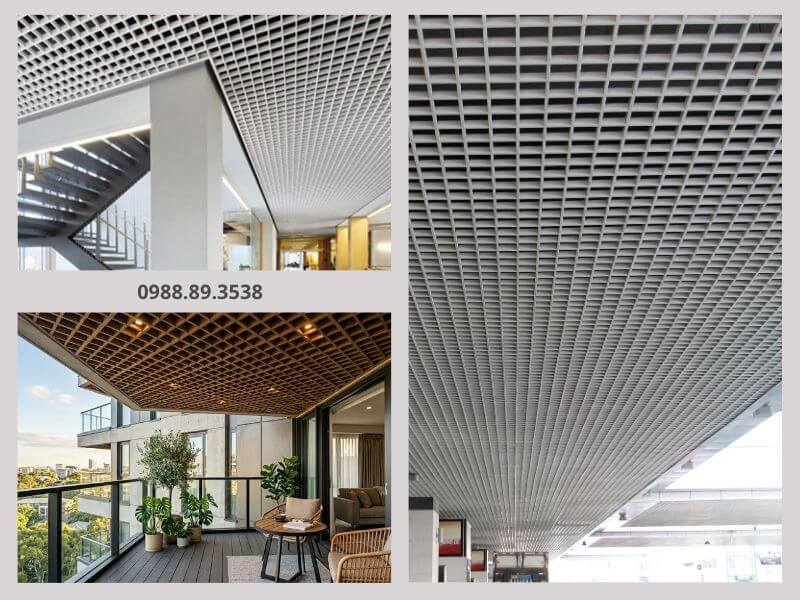 Ứng dụng của trần Caro ở hành lang, ban công