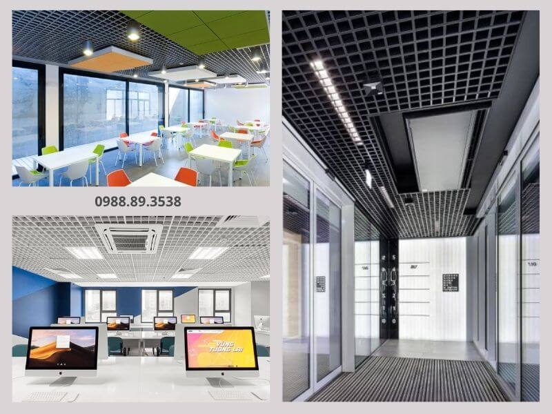 Ứng dụng của trần Caro ở văn phòng, showroom