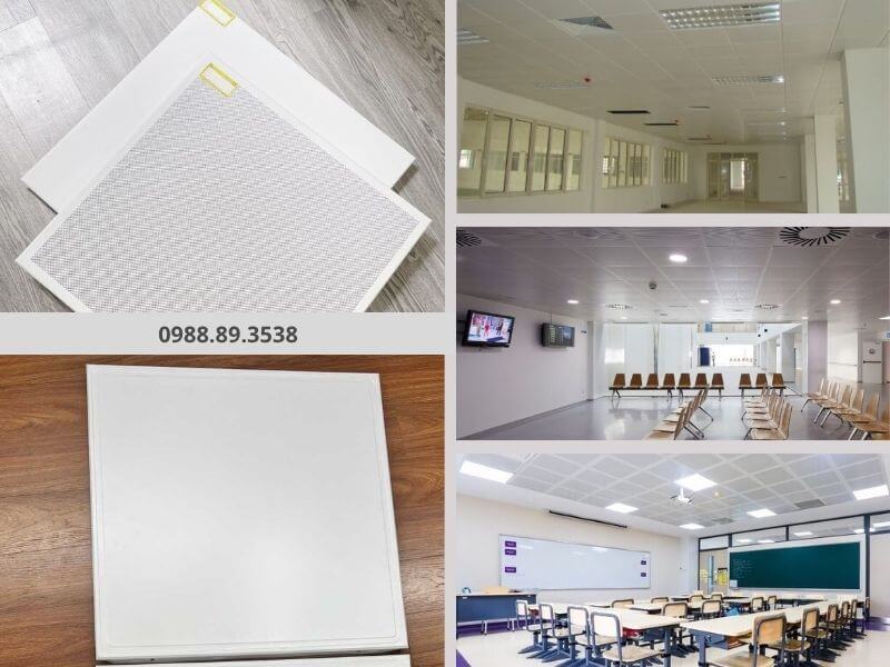 Ứng dụng trần Austrong 600x600 tại bệnh viện, trường học