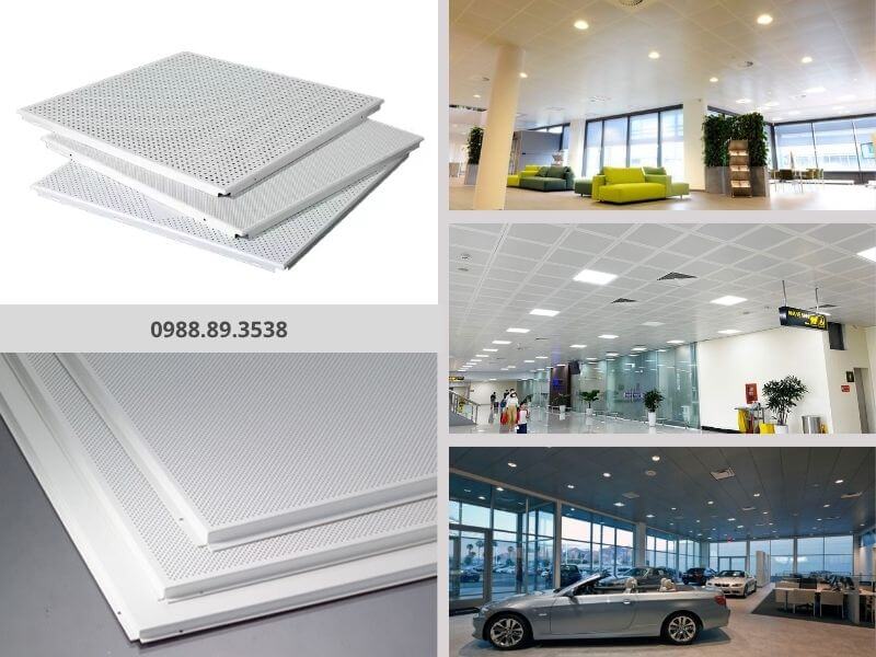 Ứng dụng trần Austrong 600x600 tại sảnh chờ, showroom