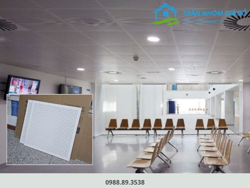 Ứng dụng trần Clip-in 600x600 tại bệnh viện