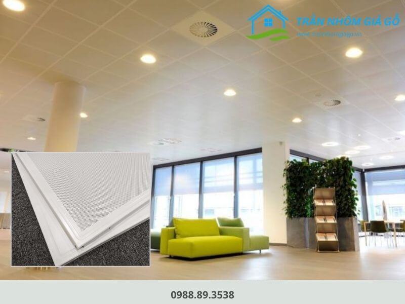 Ứng dụng trần Clip-in 600x600 tại sảnh chờ