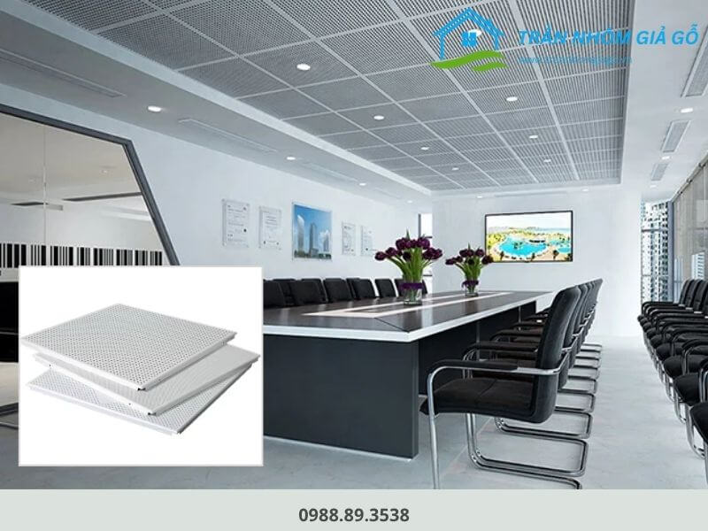 Ứng dụng trần Clip-in 600x600 tại văn phòng