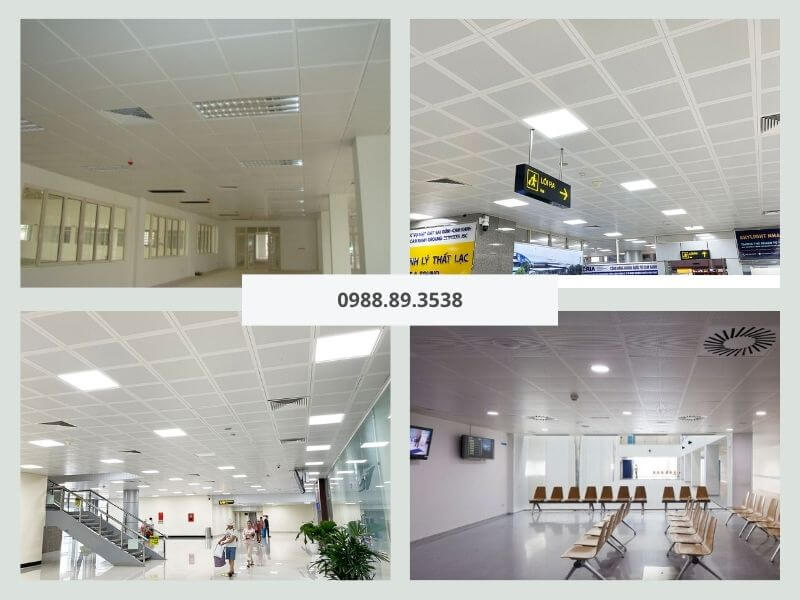 Ứng dụng trần nhôm 600x600 tại công trình công cộng