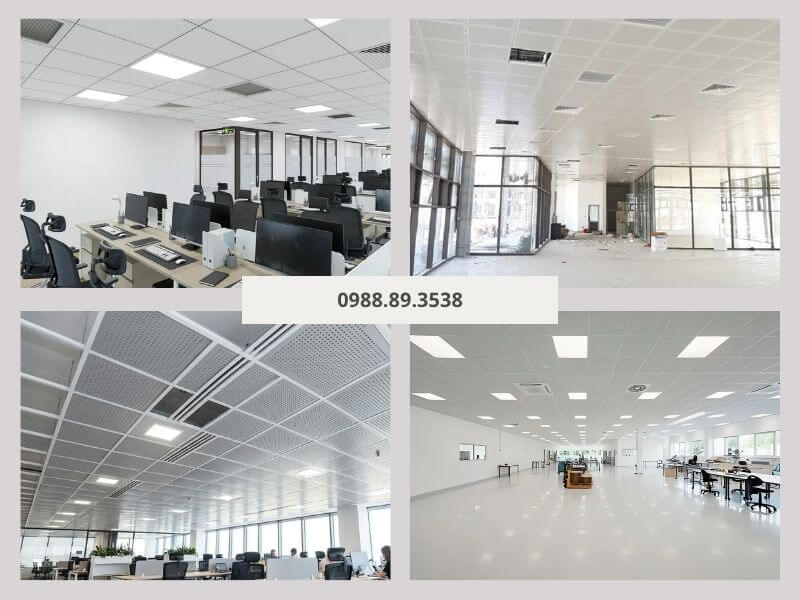 Ứng dụng trần nhôm 600x600 tại văn phòng và tòa nhà