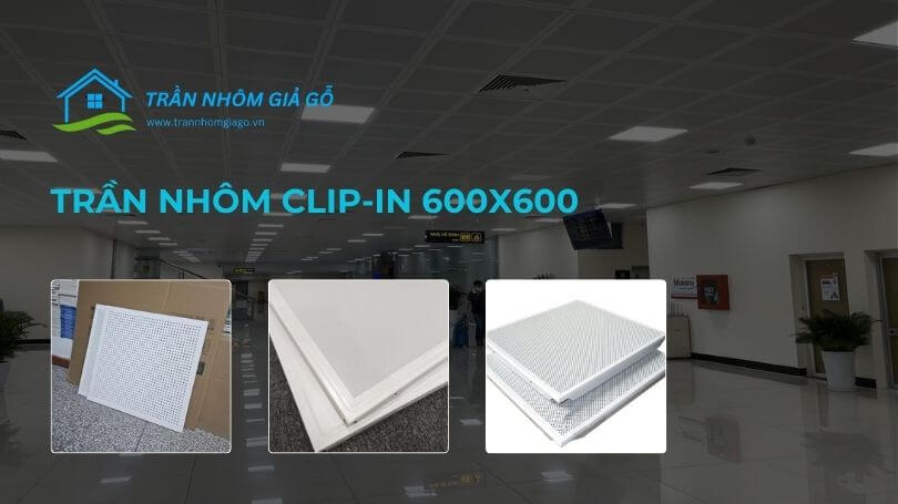 Ứng dụng trần nhôm Clip-in 600x600